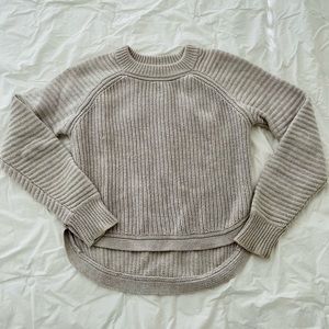 ARITZIA WILFRED ITALIAN WOOL SWEATER IN TAUPE Sz S
